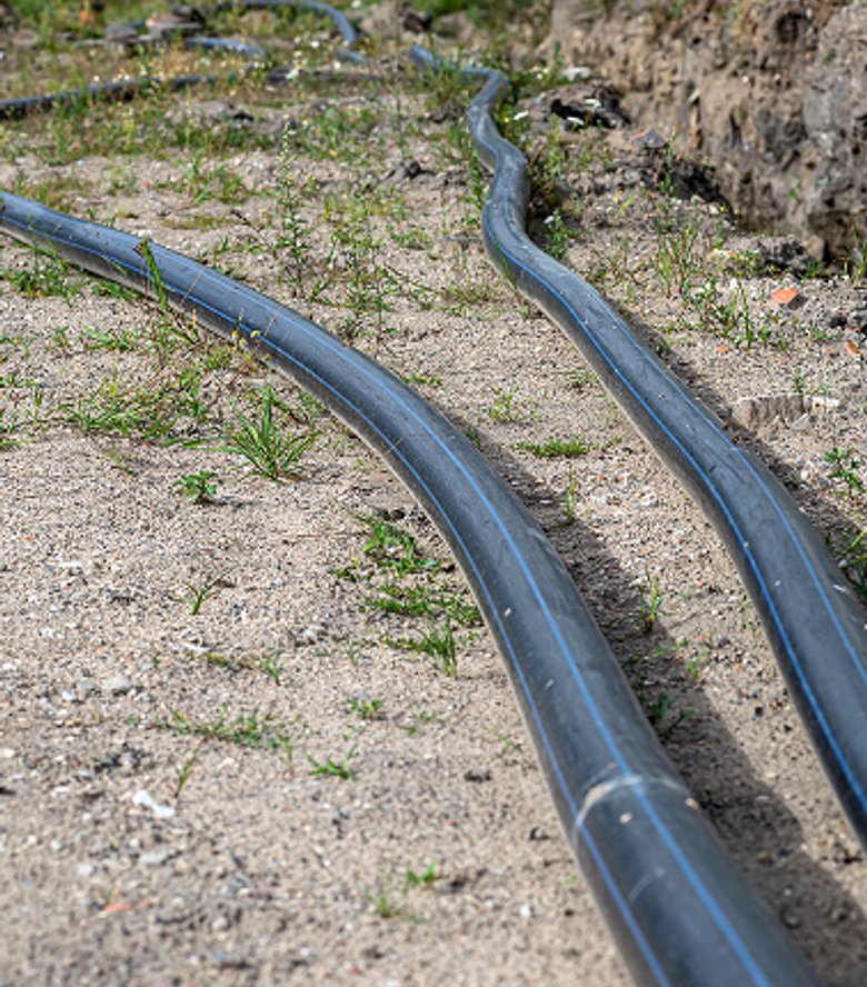 Underground sewer pipes